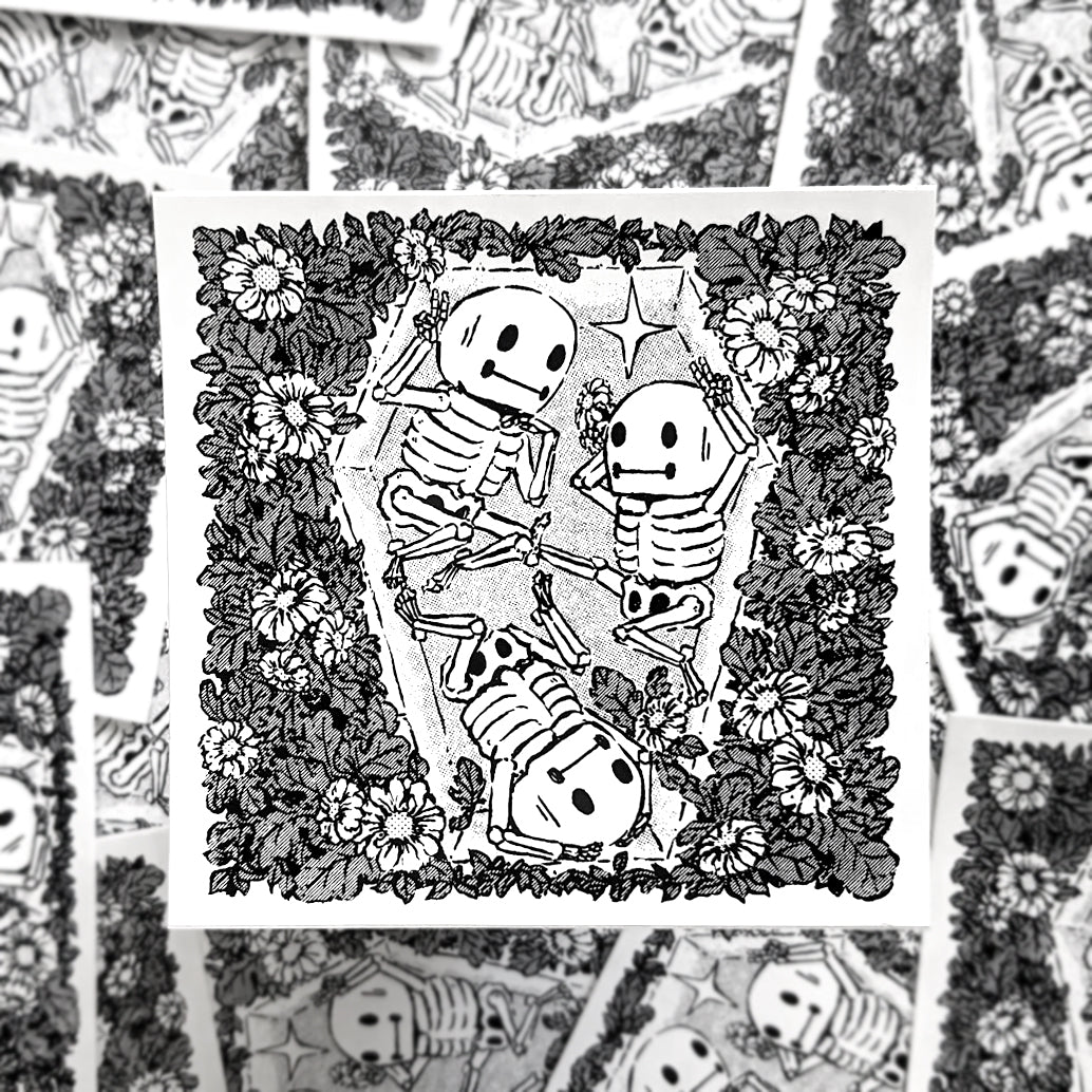 Skelemen Coffin Stickers